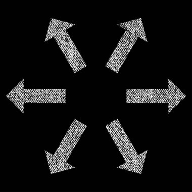 Radyal okları kumaş dokulu simgesi