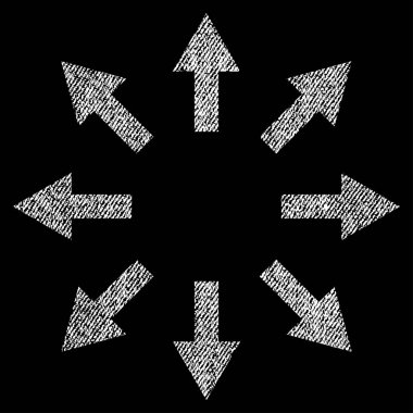 Radyal okları kumaş dokulu simgesi