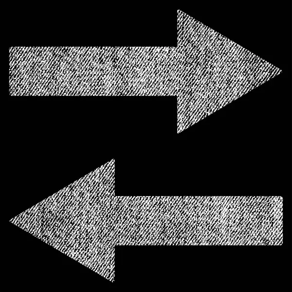 Icono texturizado de tela de flechas horizontales — Archivo Imágenes Vectoriales