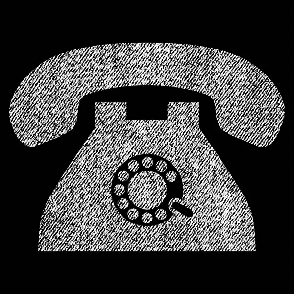 Pulse Phone Fabric Textured Icon — Stock Vector
