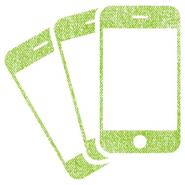 Cep telefonları kumaş dokulu simgesi