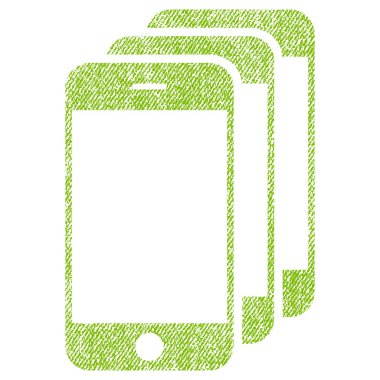 Cep telefonları kumaş dokulu simgesi