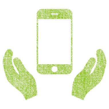 Simge Smartphone bakım el kumaş dokulu