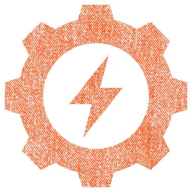 Simge elektrik enerji dişli kumaş dokulu