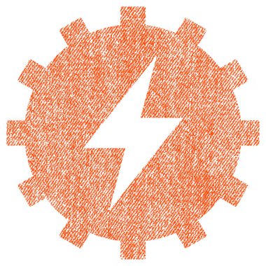 Simge elektrik enerji dişli kumaş dokulu