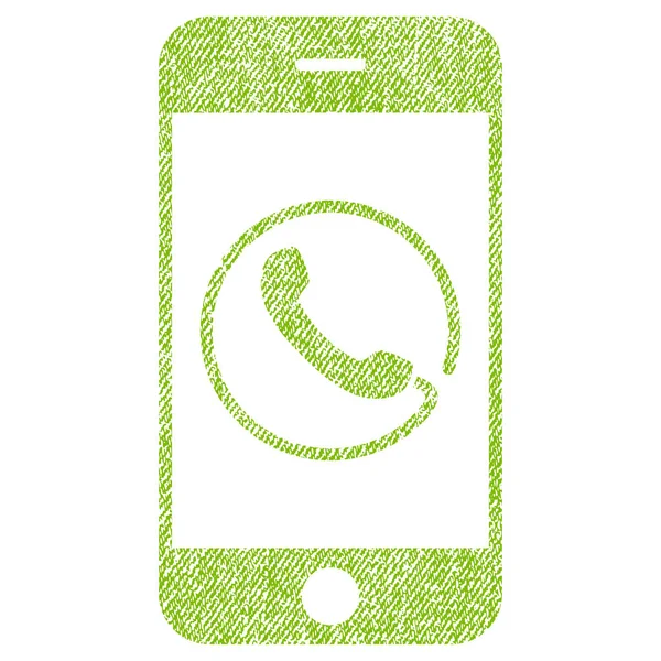 Smartphone Phone Fabric Textured Icon — Stock Vector