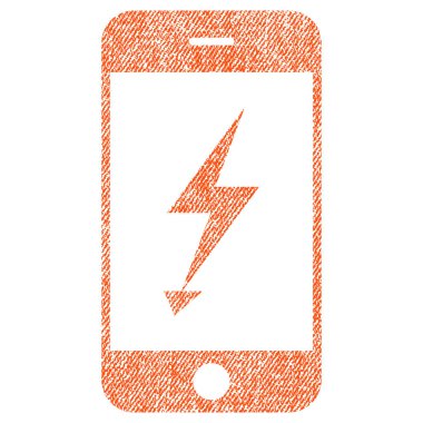 Simge elektrik cep telefonu kumaş dokulu