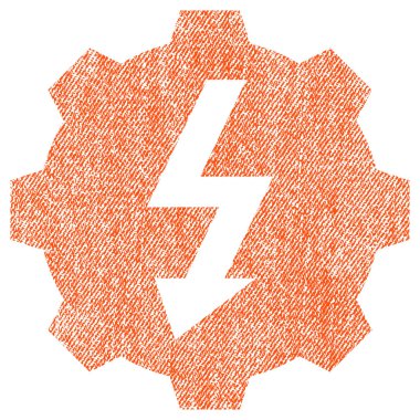 Elektrikli dişli kumaş dokulu simgesini