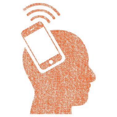 Simge kafa Smartphone eklenti halka kumaş dokulu