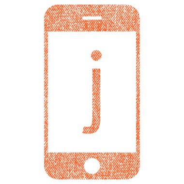 J telefon kumaş dokulu simgesi