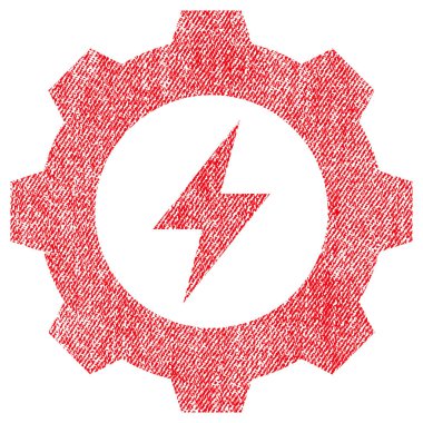 Simge elektrik enerji dişli kumaş dokulu