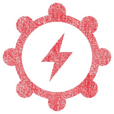 Simge elektrik enerji karikatür kumaş dokulu