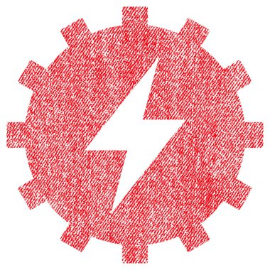 Simge elektrik enerji dişli kumaş dokulu