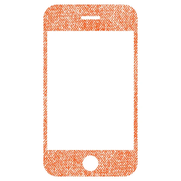 Icône texturée de tissu de smartphone — Image vectorielle