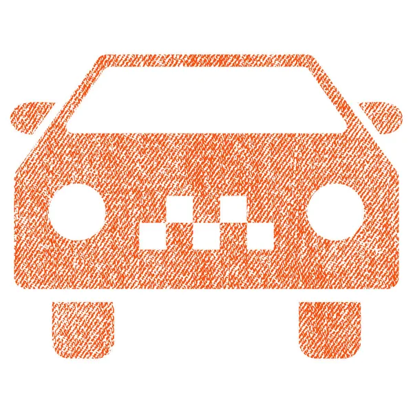 Taxi auto stof geweven pictogram — Stockvector