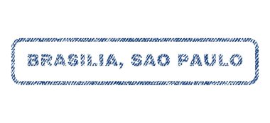 Brasilia Sao Paulo Textile Stamp