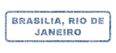 Brasilia Rio De Janeiro Textile Stamp
