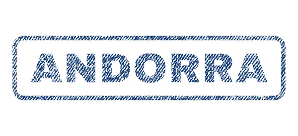 Andorra Sello Textil — Vector de stock