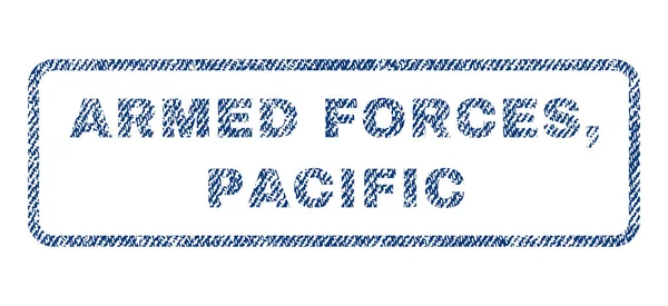 Sello textil de las Fuerzas Armadas del Pacífico — Vector de stock