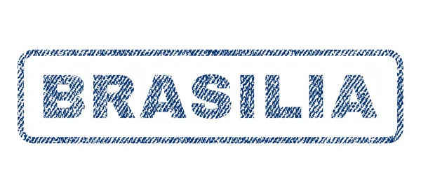 Brasilia Francobollo tessile — Vettoriale Stock