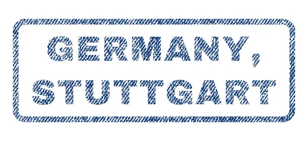 Tyskland Stuttgart textil stämpel — Stock vektor