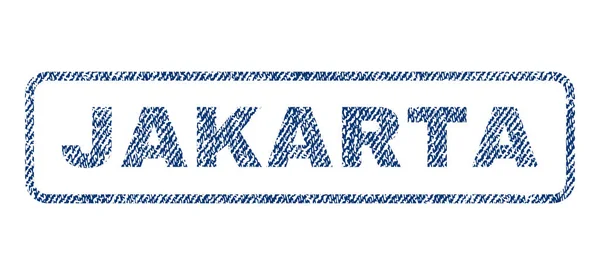 Jakarta Francobollo tessile — Vettoriale Stock