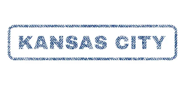 Timbre textile de Kansas City — Image vectorielle