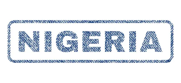 Timbre textile Nigéria — Image vectorielle