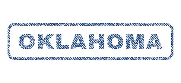 Oklahoma Sello Textil — Vector de stock