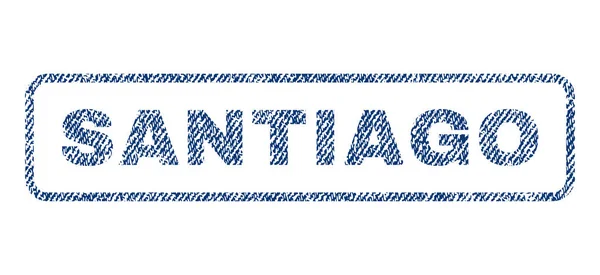 Santiago textil bélyegző — Stock Vector