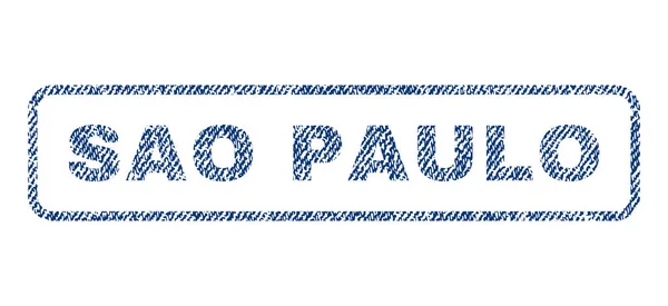巴西圣保罗纺织邮票 — 图库矢量图片