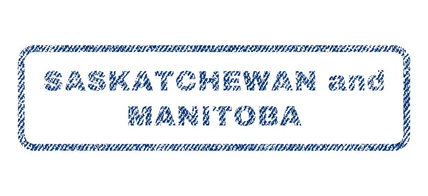 Saskatchewan a Manitoba textilní razítka — Stockový vektor