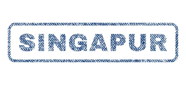 Singapur Textile Stamp — ストックベクタ