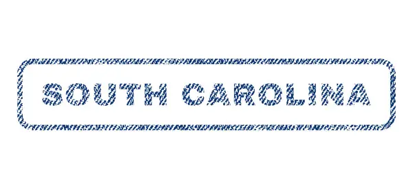 South Carolina Textile Stamp — Stock Vector