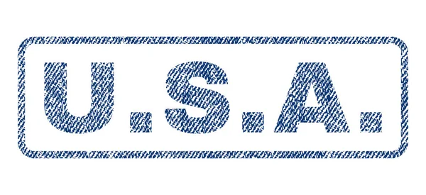 U.S.A. textiel stempel — Stockvector