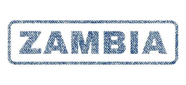 Timbre textile Zambie — Image vectorielle