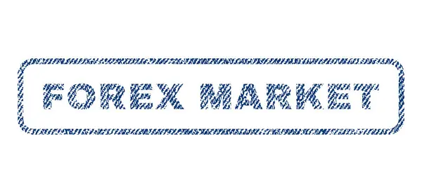 Pieczęć włókienniczych rynku Forex — Wektor stockowy