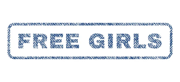 Free Girls Sello Textil — Archivo Imágenes Vectoriales