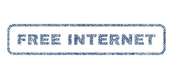 Timbre textile Internet gratuit — Image vectorielle