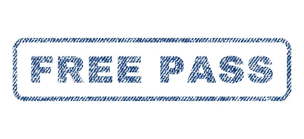 Free Pass Timbre textile — Image vectorielle