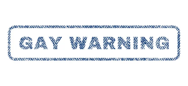 Gay Warning Textile Stamp — Stock Vector