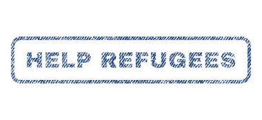 Yardım mülteciler Tekstil damgası