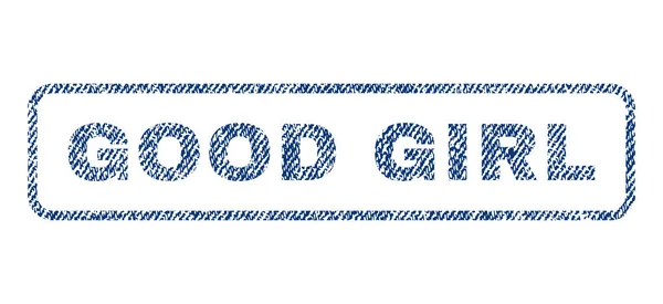 Καλό κορίτσι κλωστοϋφαντουργικών σφραγίδα — Διανυσματικό Αρχείο