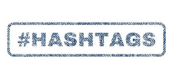 Hashtag Hashtags textil stämpel — Stock vektor