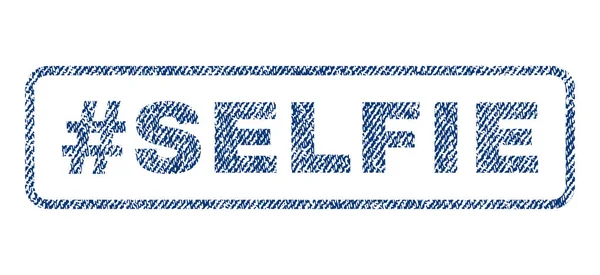 Hashtag Selfie Tekstil damgası — Stok Vektör