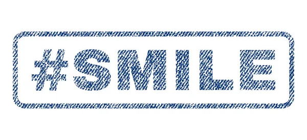 Hashtag smile Textilstempel — Stockvektor