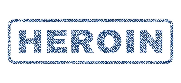 Sello textil de heroína — Vector de stock