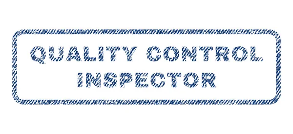 Quality Control Inspector Textile Stamp — Stock Vector