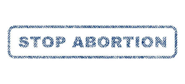 Stop Aborto selo têxtil —  Vetores de Stock