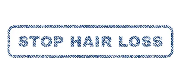 Stoppa hår förlust textil stämpel — Stock vektor